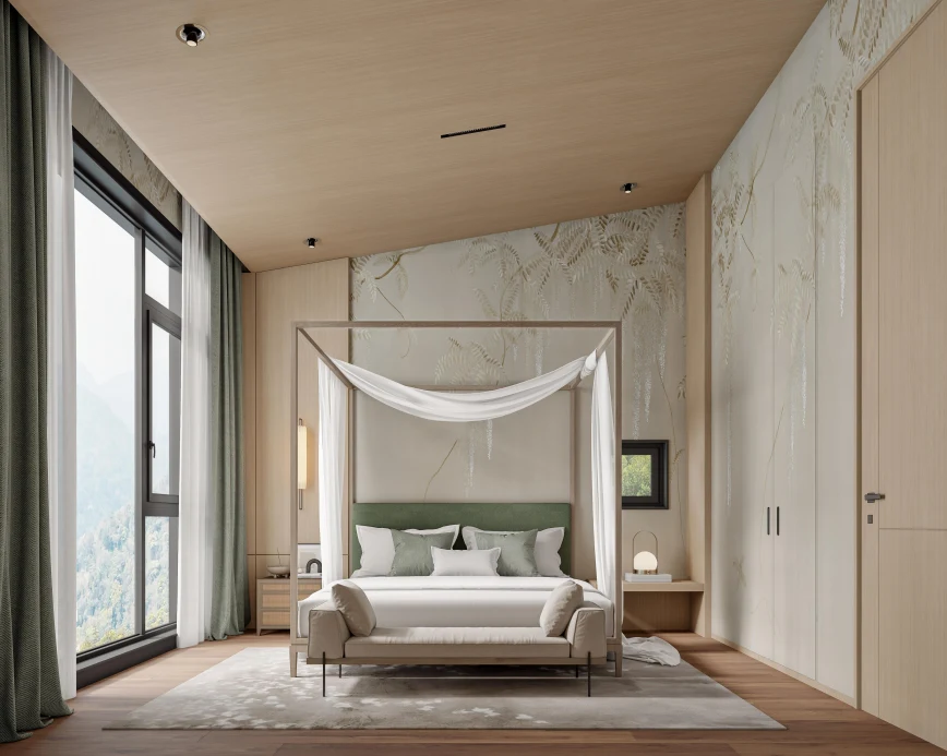 Bespoke bedroom with custom wardrobe system