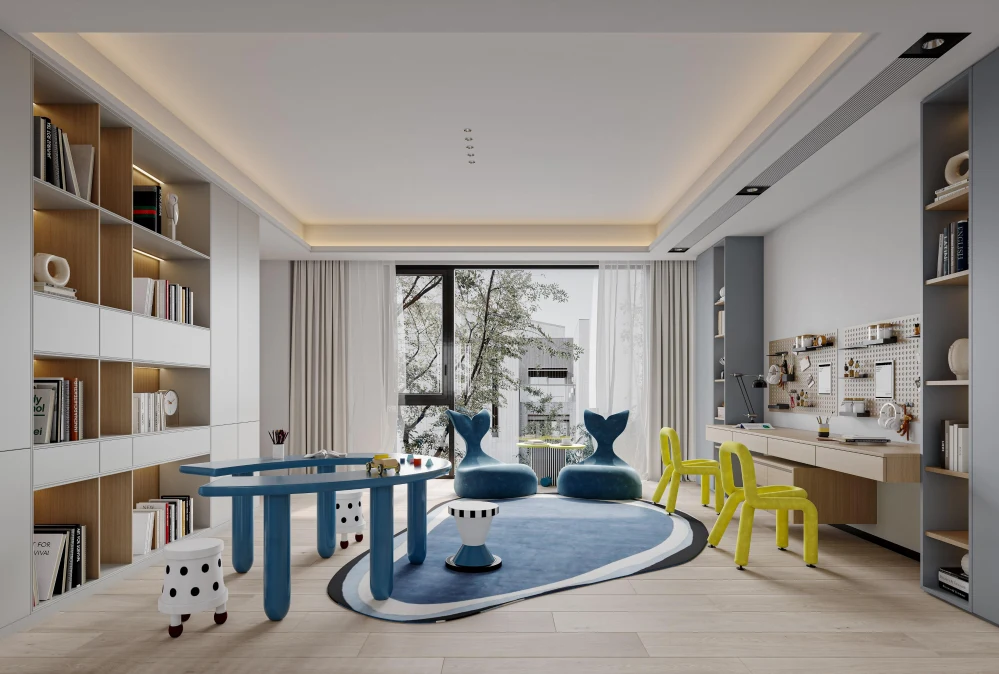 Custom home office with bespoke cabinetry