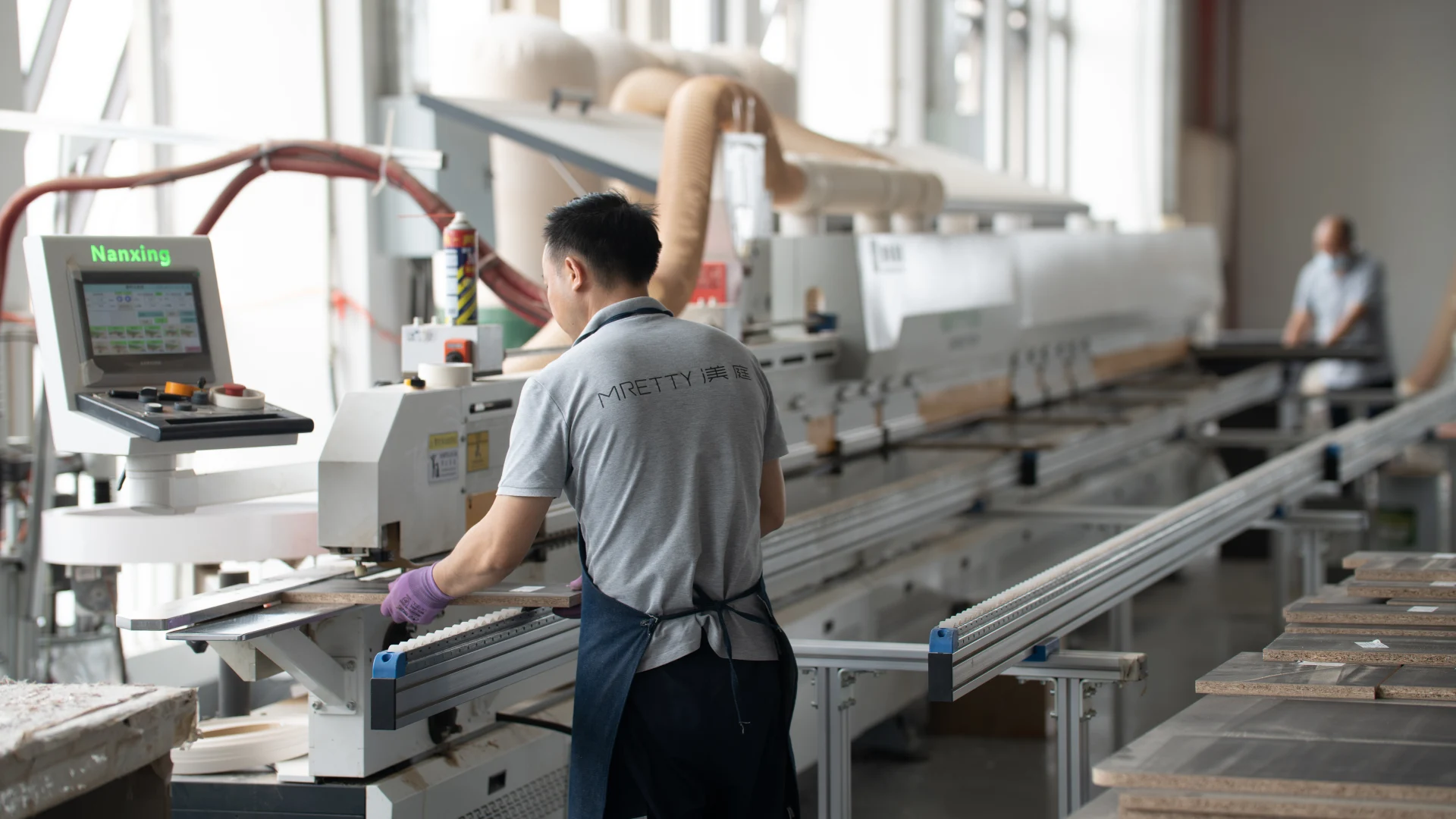 MRETTY cabinetry manufacturing facility and production floor
