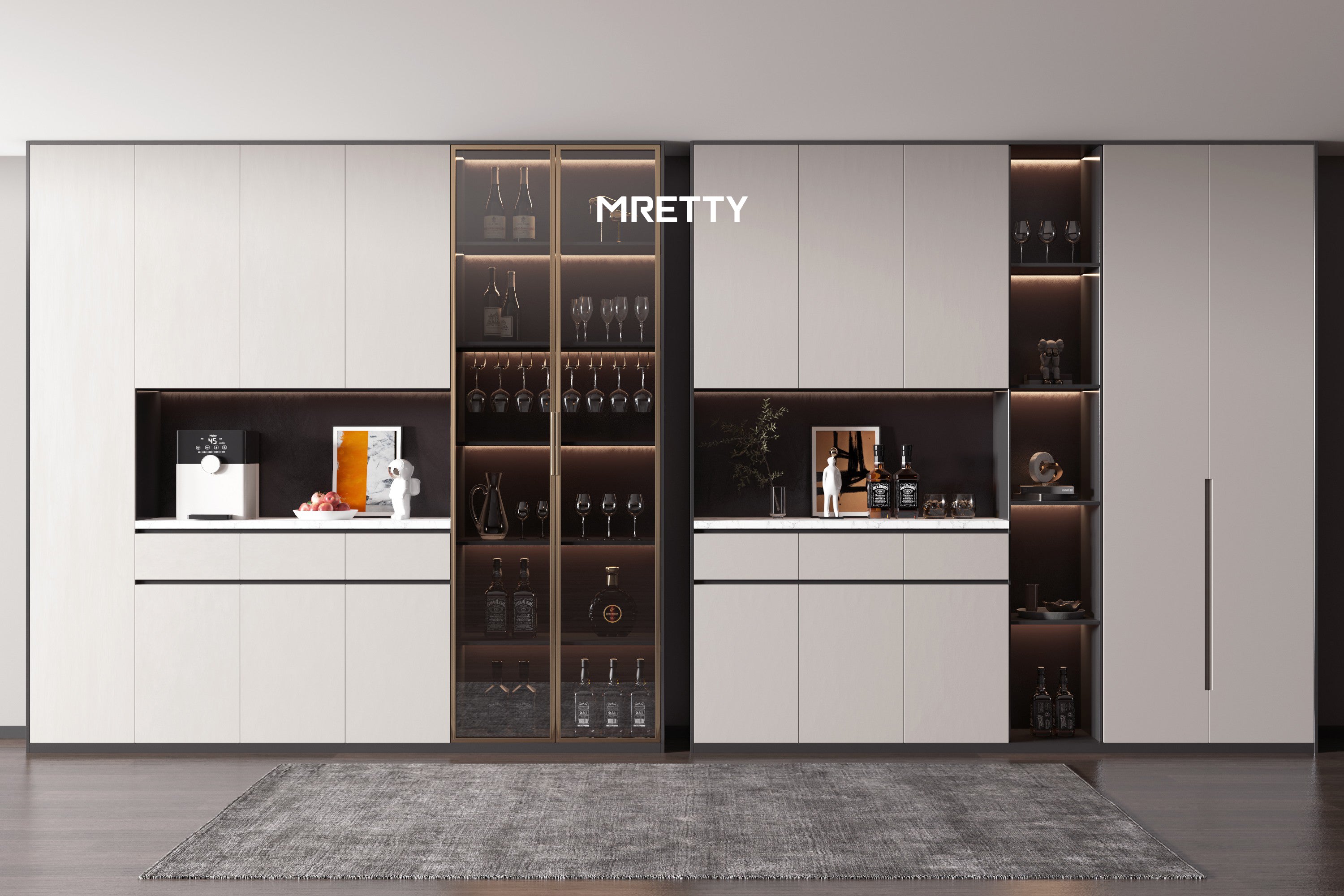 Embracing Nature’s Canvas: Contemporary Wood Textures Define Luxury Singapore Interiors by MRETTY