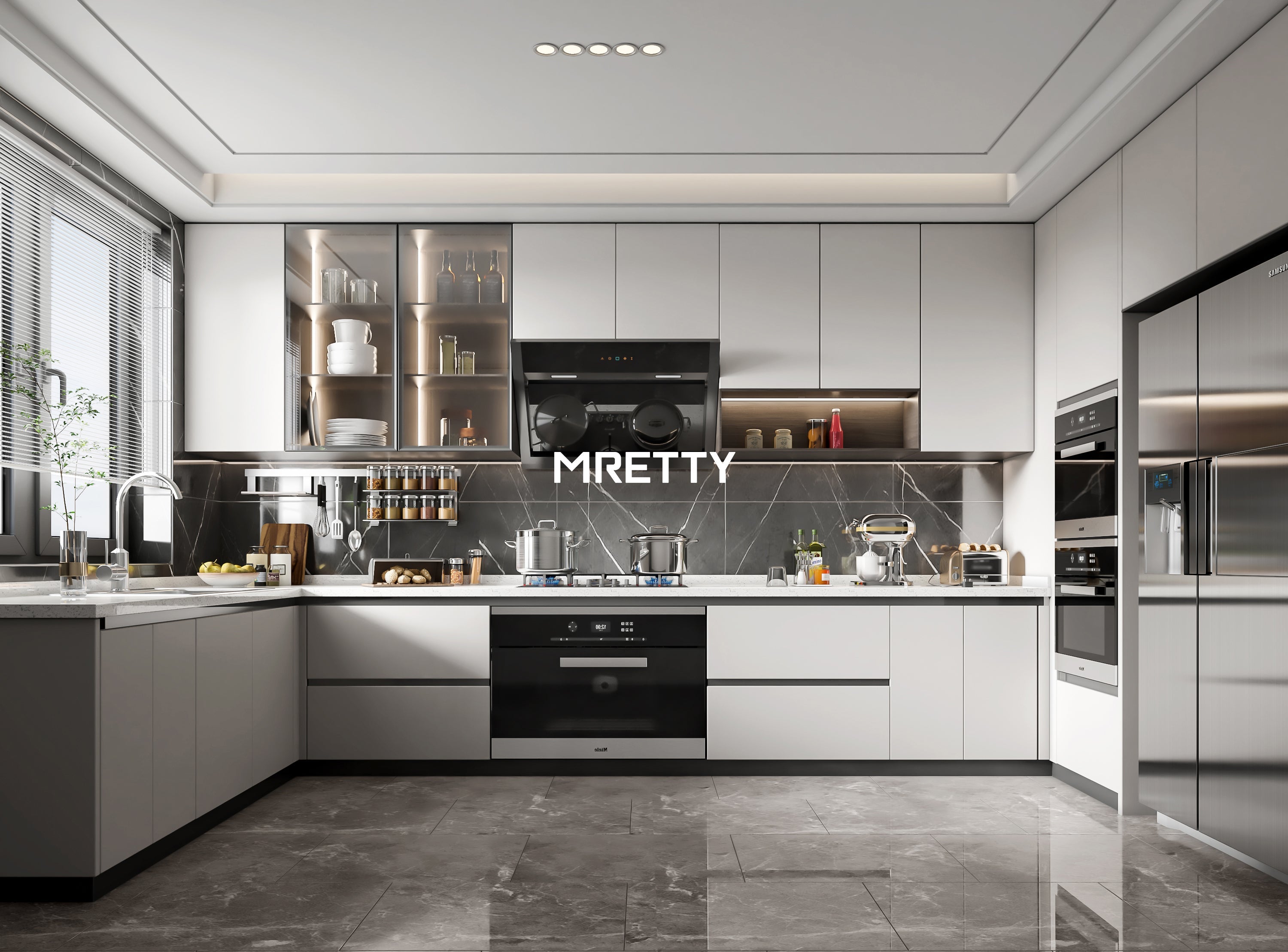 Handcrafted Cherry Wood Cabinets: MRETTY’s Singapore-Inspired Elegance