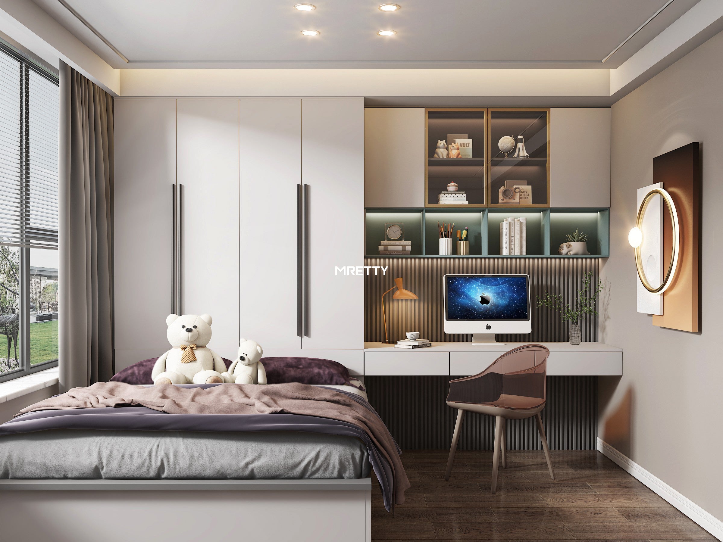 Small HDB Bedroom Design: Luxury Bespoke Solutions by MRETTY