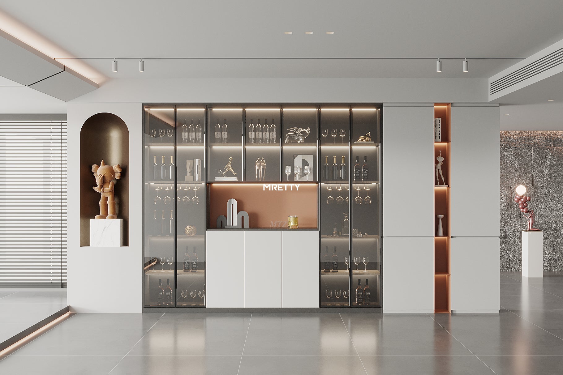 High-end Residential Wine Cabinet: Luxury Storage by MRETTY