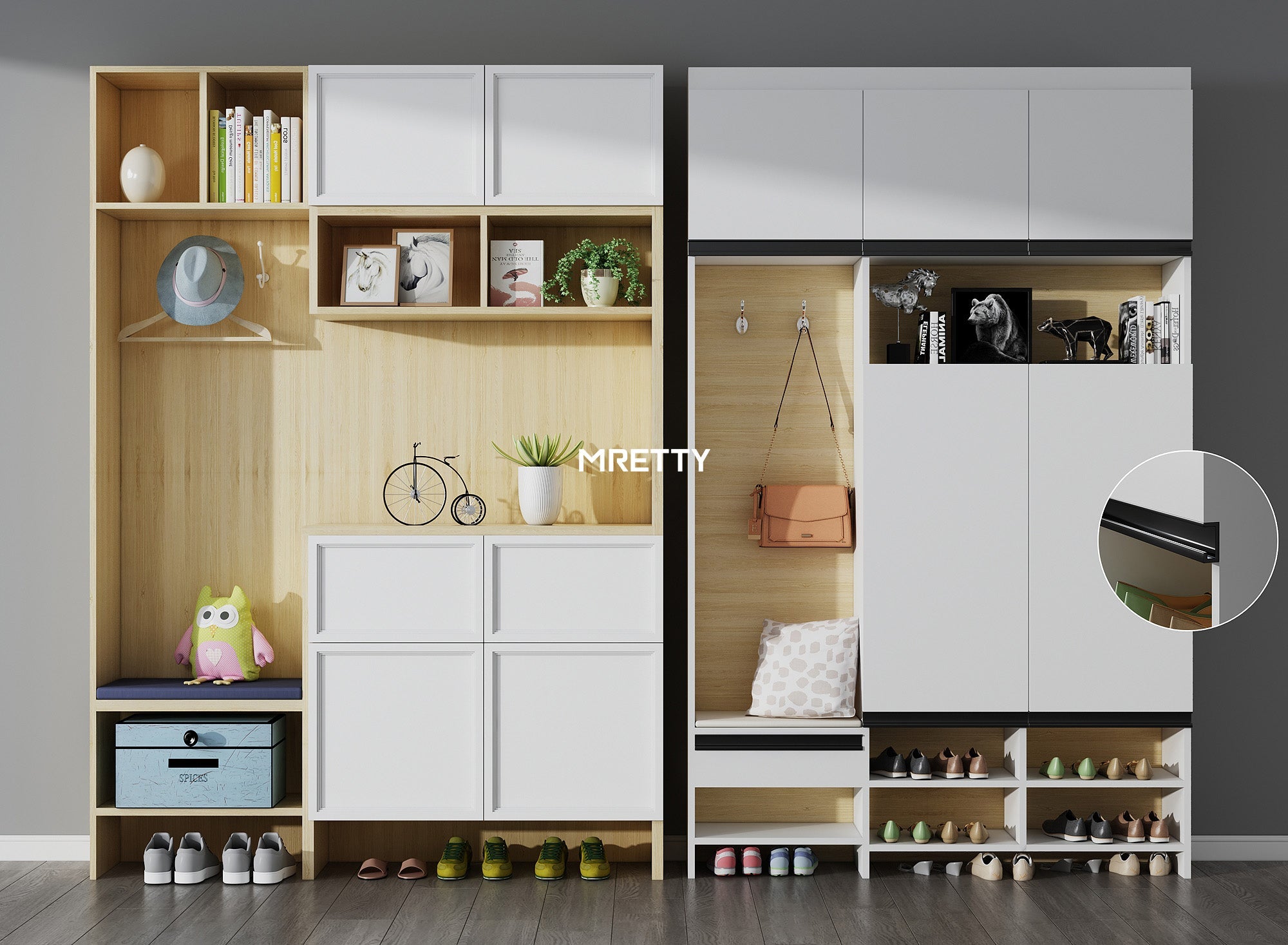 Top Modern Wooden Entryway Bench with Shoe Storage for SG Homes