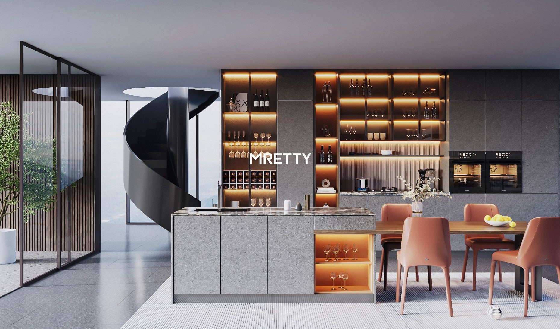 Modern Home Library Design: MRETTY’s Singapore-Inspired Fusion of Elegance & Functionality